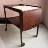 Scandinavian Modern Rosewood Drop Leaf Expanding Bar Cart By Yngve Ekström