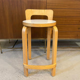 Bent Birch Wood K65 Stool By Alvar Aalto For Artek
