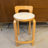 Bent Birch Wood K65 Stool By Alvar Aalto For Artek