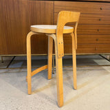 Bent Birch Wood K65 Stool By Alvar Aalto For Artek