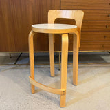 Bent Birch Wood K65 Stool By Alvar Aalto For Artek