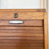 Industrial Tambour-Front Triple Bay Document File Cabinet