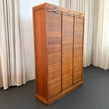 Industrial Tambour-Front Triple Bay Document File Cabinet