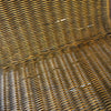 Art Deco Maple Wicker Lounge Chair Ottoman Set