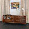 Danish Modern Low Teak Credenza By Axel Christensen For Aco Møbler