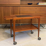 Scandinavian Modern Teak Extension Bar Cart By Yngve Ekström