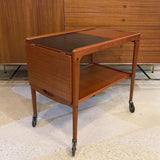 Scandinavian Modern Teak Extension Bar Cart By Yngve Ekström