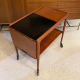 Scandinavian Modern Teak Extension Bar Cart By Yngve Ekström