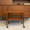 Scandinavian Modern Teak Extension Bar Cart By Yngve Ekström