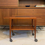 Scandinavian Modern Teak Extension Bar Cart By Yngve Ekström