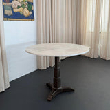 Early 20th Century Art Deco Marble And Cast Iron Bistro Table
