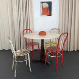 Early 20th Century Art Deco Marble And Cast Iron Bistro Table
