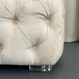 Tufted Ultra-Suede Bench With Lucite Feet By Shlomi Haziza For H Studio