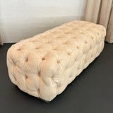 Tufted Ultra-Suede Bench With Lucite Feet By Shlomi Haziza For H Studio