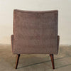 Mid-Century Modern Upholstered  Walnut Slipper Chair By Kroehler