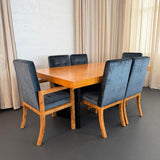 Modernist Extension Burl Dining Set By Milo Baughman For Thayer Coggin
