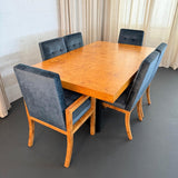 Modernist Extension Burl Dining Set By Milo Baughman For Thayer Coggin