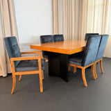 Modernist Extension Burl Dining Set By Milo Baughman For Thayer Coggin