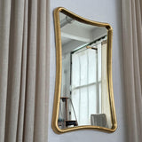 Hollywood Regency Biomorphic Gilt Wood Frame Wall Mirror