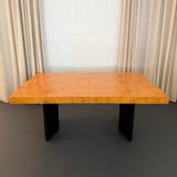 Modernist Extension Burl Dining Set By Milo Baughman For Thayer Coggin