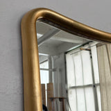 Hollywood Regency Biomorphic Gilt Wood Frame Wall Mirror