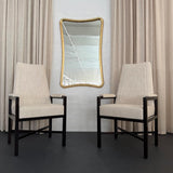 Hollywood Regency Biomorphic Gilt Wood Frame Wall Mirror