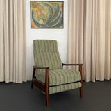 Mid-Century Modern Maple Reclining Lounge Chair