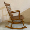 Mid-Century Modern Spindle Back Cane Seat Rocking Chair