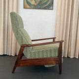Mid-Century Modern Maple Reclining Lounge Chair