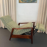 Mid-Century Modern Maple Reclining Lounge Chair