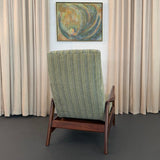 Mid-Century Modern Maple Reclining Lounge Chair