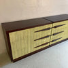 Pair Of Hollywood Regency Mahogany Textured Front Dressers