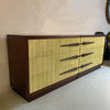 Pair Of Hollywood Regency Mahogany Textured Front Dressers
