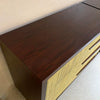 Pair Of Hollywood Regency Mahogany Textured Front Dressers