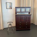 Antique Mahogany Apothecary Dentist Cabinet By The American Cabinet Company