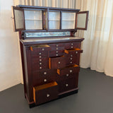 Antique Mahogany Apothecary Dentist Cabinet By The American Cabinet Company