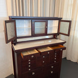 Antique Mahogany Apothecary Dentist Cabinet By The American Cabinet Company