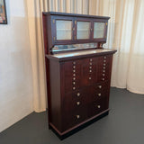 Antique Mahogany Apothecary Dentist Cabinet By The American Cabinet Company