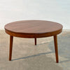 Streamlined Mid-Century Modern Round Cherry Coffee Table