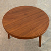 Streamlined Mid-Century Modern Round Cherry Coffee Table