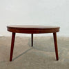 Streamlined Mid-Century Modern Round Cherry Coffee Table