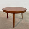Streamlined Mid-Century Modern Round Cherry Coffee Table