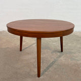 Streamlined Mid-Century Modern Round Cherry Coffee Table