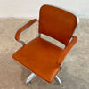 Mid-Century Modern Leather Rolling Office Armchair By Goodform
