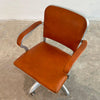 Mid-Century Modern Leather Rolling Office Armchair By Goodform