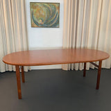 Scandinavian Modern Teak Oblong Extension Dining Table