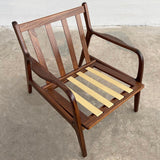 Scandinavian Modern Bent Walnut Lounge Chair