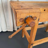 Industrial Maple Carpenter's Workbench Table With Vice