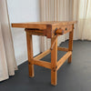 Industrial Maple Carpenter's Workbench Table With Vice