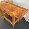 Industrial Maple Carpenter's Workbench Table With Vice